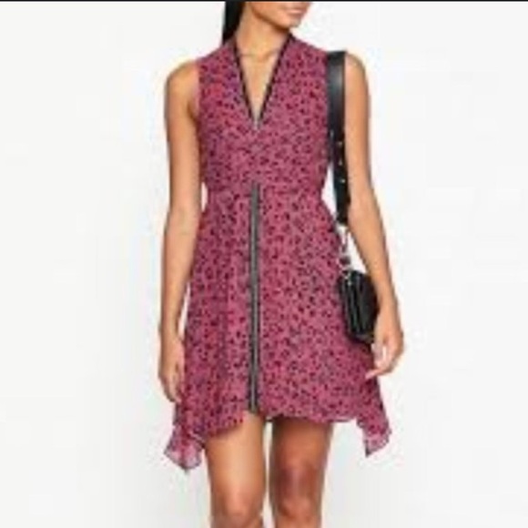 ALL SAINTS JADA LEOPARD ROAR PRINT PINK SIZE SMALL - Picture 4 of 15